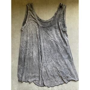 Reversible Tulip Tissue Tank Top in Mineral Black Color